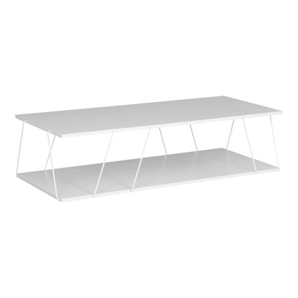 225 000025 3 Coffee table Tars pakoworld white 120x50x30cmSPRING OFFERS