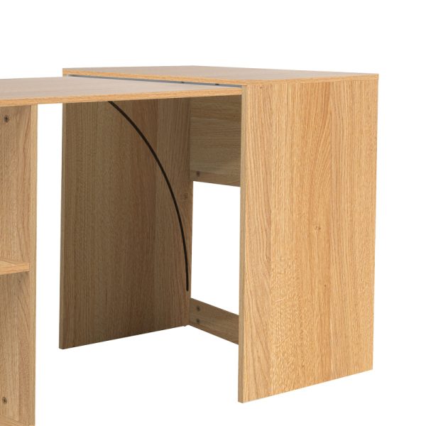 225 000050 4 5 Tivouzal pakoworld polymorphic cabinet-work desk folding sonoma melamine 140x60x72cmSPRING OFFERS