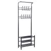 226 000006 11 Nightstand Johana pakoworld black-cream 45x40x50cmIndoor furniture > Bedside tables