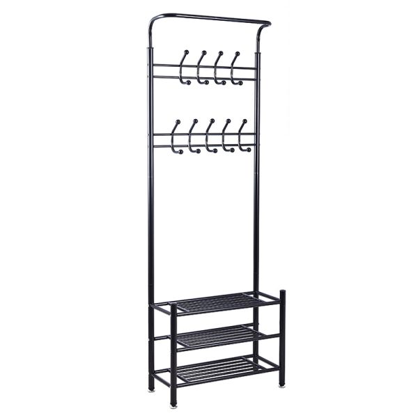 226 000006 11 Entrance unit Federica pakoworld metal black 65x28x187cmIndoor furniture > Entrance furniture
