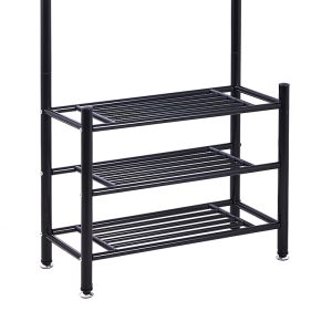 226 000006 2 9 Entrance unit Federica pakoworld metal black 65x28x187cmIndoor furniture > Entrance furniture