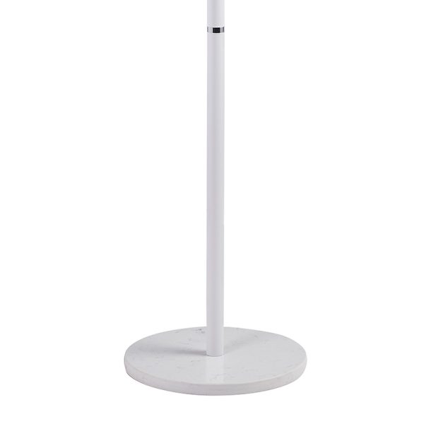 226 000021 2 12 Coat Stand Marianna pakoworld metal white-natural D37x169cmIndoor furniture > Hoods - Hangers
