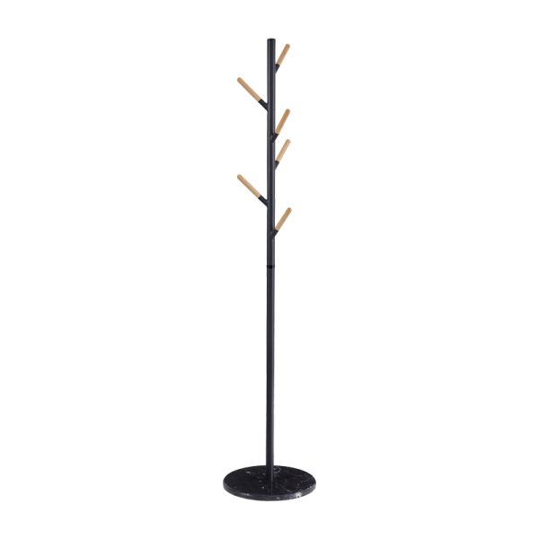 226 000025 10 Ponziele metal clothes rack in black shade D37x174cmIndoor furniture > Hoods - Hangers