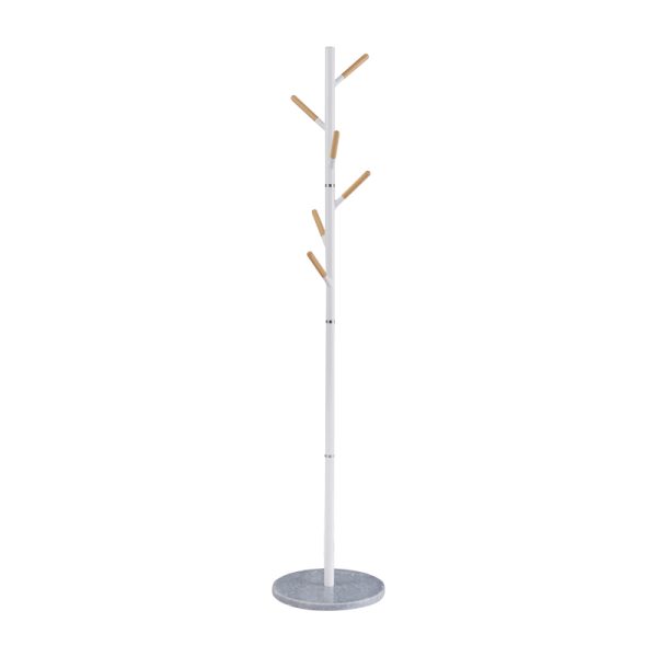 226 000026 7 Ponziele clothes rack metal in white shade D37x174cmSPRING OFFERS