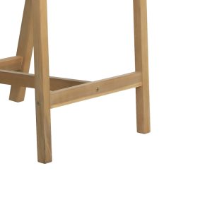 228 000029 2 5 Bar stool Luciana pakoworld solid acacia wood-beige fabric 68x55x97.5cmBOHO CHIC > Stools