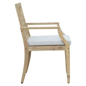 228 000039 2 3 Bolen pakoworld armchair solid acacia wood-beige fabric 59x63.2x89.9cmBOHO CHIC > Chairs and Armchairs