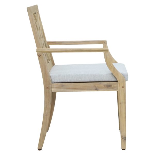 228 000039 2 3 Bolen pakoworld armchair solid acacia wood-beige fabric 59x63.2x89.9cmBOHO CHIC > Chairs and Armchairs