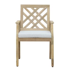 228 000039 3 3 Bolen pakoworld armchair solid acacia wood-beige fabric 59x63.2x89.9cmBOHO CHIC > Chairs and Armchairs