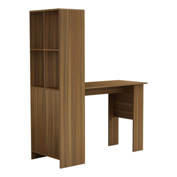 230 000026 2 7 Office bookcase-desk Acumen pakoworld melamine walnut 120x50x150cmSPRING OFFERS