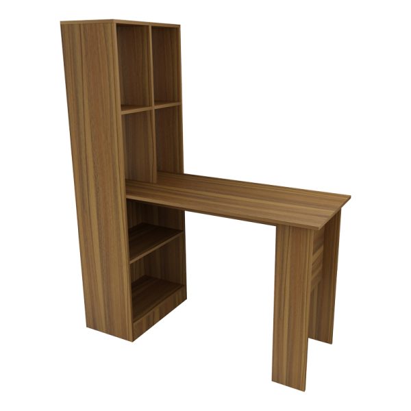 230 000026 3 7 Office bookcase-desk Acumen pakoworld melamine walnut 120x50x150cmSPRING OFFERS