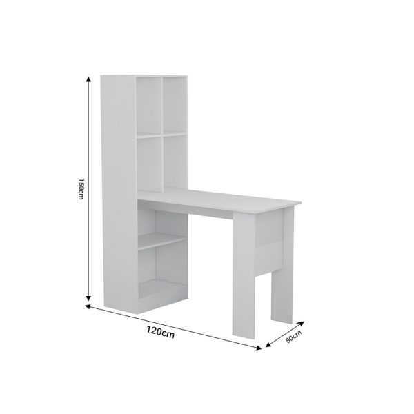 230 000026 4 7 Office bookcase-desk Acumen pakoworld melamine walnut 120x50x150cmSPRING OFFERS