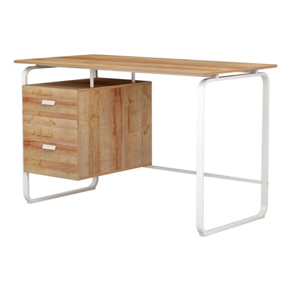 230 000028 2 2 Office desk with drawers Clarity pakoworld melamine natural-white 120x75x75cmOffice furniture > Working desk