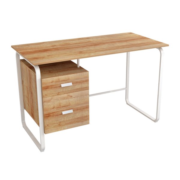 230 000028 3 2 Office desk with drawers Clarity pakoworld melamine natural-white 120x75x75cmOffice furniture > Working desk