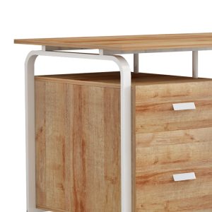 230 000028 4 2 Office desk with drawers Clarity pakoworld melamine natural-white 120x75x75cmOffice furniture > Working desk