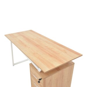 230 000030 4 2 Office desk with drawers Prosper pakoworld melamine natural-white140x60x76cmOffice furniture > Working desk
