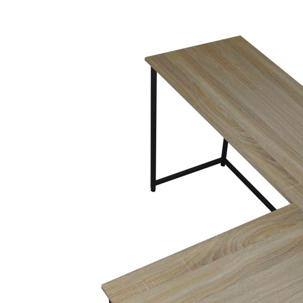 230 000035 4 6 Right corner office desk Impetus pakoworld melamine sonoma-black 150x50x75cmSPRING OFFERS
