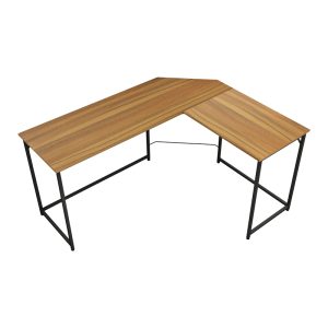 230 000036 2 2 Right corner office desk Impetus pakoworld melamine walnut-black 150x50x75cmSPRING OFFERS