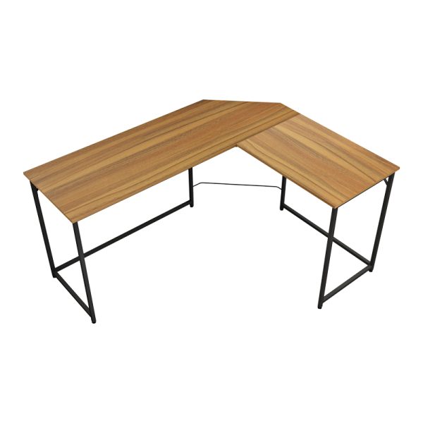230 000036 2 2 Right corner office desk Impetus pakoworld melamine walnut-black 150x50x75cmSPRING OFFERS