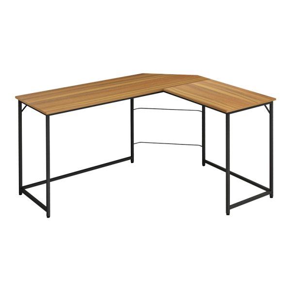230 000036 5 Right corner office desk Impetus pakoworld melamine walnut-black 150x50x75cmSPRING OFFERS