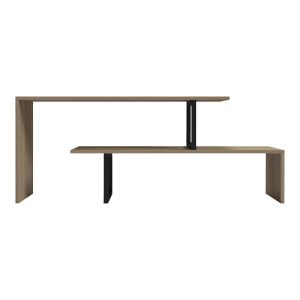 230 000040 2 4 Tv stand Lilant pakoworld melamine board in sonoma color and black metal leg 160x30x45cmIndoor furniture > TV stands