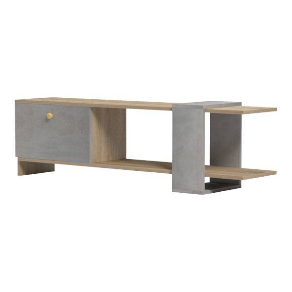 230 000043 2 7 Standi pakoworld TV stand in sonoma-grey cement color 120x25x36.8cmIndoor furniture > TV stands