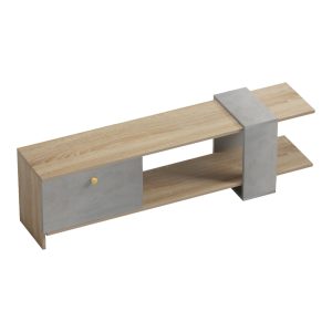 230 000043 3 7 Standi pakoworld TV stand in sonoma-grey cement color 120x25x36.8cmIndoor furniture > TV stands