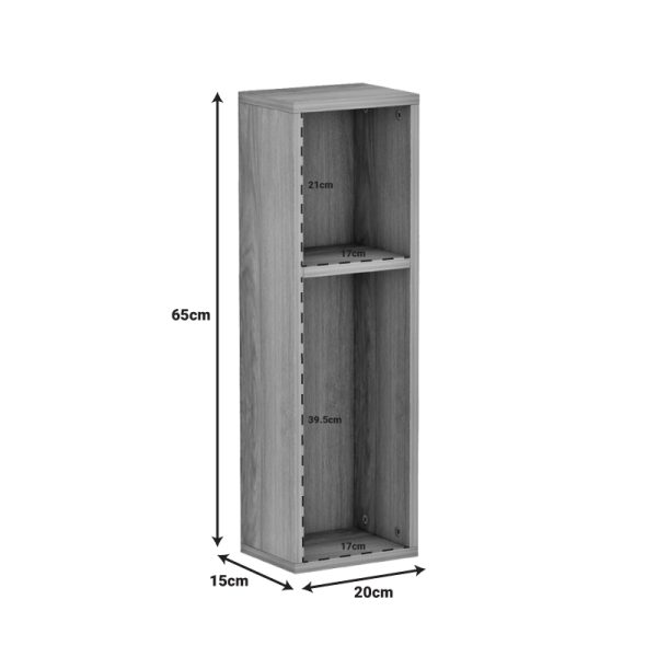 230 000045 3 4 Racks pakoworld wall shelf-bedside table in sonoma shade 20x15x65cmIndoor furniture > Home organization > Kitchen > Shelves