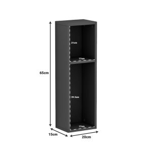 230 000046 3 9 Racks pakoworld wall shelf-bedside table in gray shade 20x15x65cmIndoor furniture > Home organization > Kitchen > Shelves