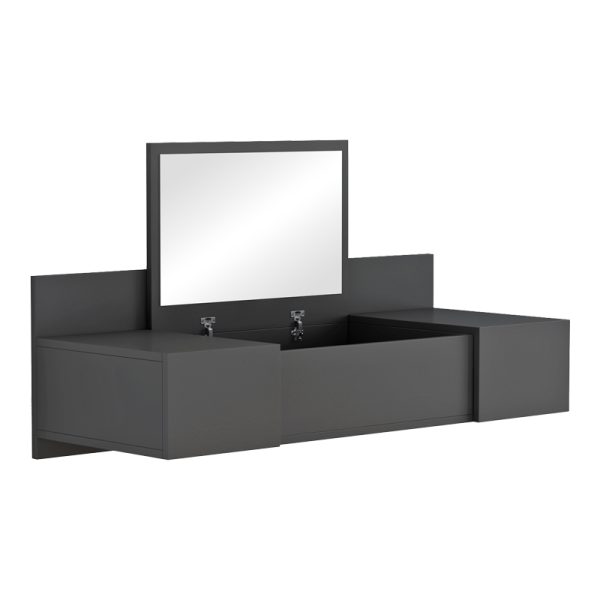 230 000050 10 Dressing table Paltar pakoworld melamine in grey color 100x39.1x33cmIndoor furniture > Drawers-consoles