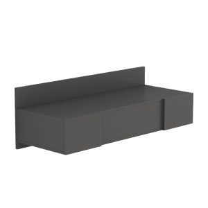 230 000050 3 7 Dressing table Paltar pakoworld melamine in grey color 100x39.1x33cmIndoor furniture > Drawers-consoles