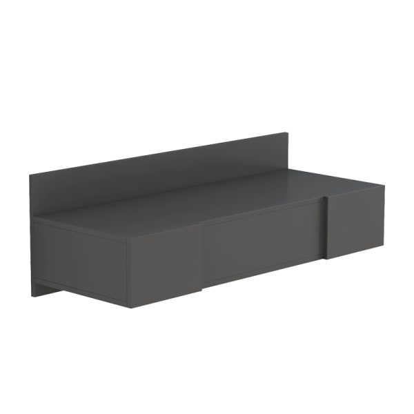 230 000050 3 7 Dressing table Paltar pakoworld melamine in grey color 100x39.1x33cmIndoor furniture > Drawers-consoles