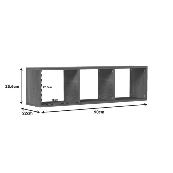 230 000059 3 6 Wall shelf Mikoro pakoworld in white color 90x22x25.6cmIndoor furniture > Wall shelves