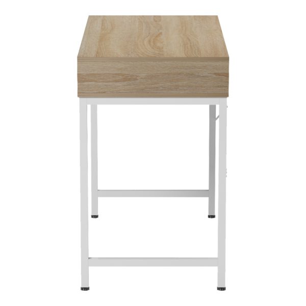 230 000062 4 3 Office desk Kama pakoworld in sonoma-white color with white metallic legs 95x48x76cmOffice furniture > Working desk