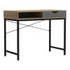 230 000063 7 Reversible professional Lotus Pakoworld work desk in natural-dark grey color 200x170x75 cm.Office furniture > Professional desk