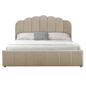 234 000002 2 9 Double bed Tatiana pakoworld fabric beige with storage 160x200cmIndoor furniture > Beds