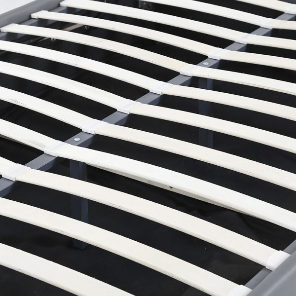 234 000003 4 7 Double bed Circe pakoworld PU grey with storage 150x200cmIndoor furniture > Beds
