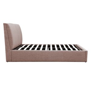 234 000008 4 4 Double bed Violaine pakoworld fabric beige with storage 160x200cmIndoor furniture > Beds