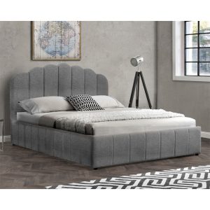 234 000009 3 Double bed Tatiana pakoworld fabric anthracite with storage 160x200cmIndoor furniture > Beds