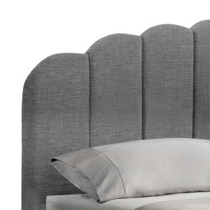 234 000009 4 Double bed Tatiana pakoworld fabric anthracite with storage 160x200cmIndoor furniture > Beds
