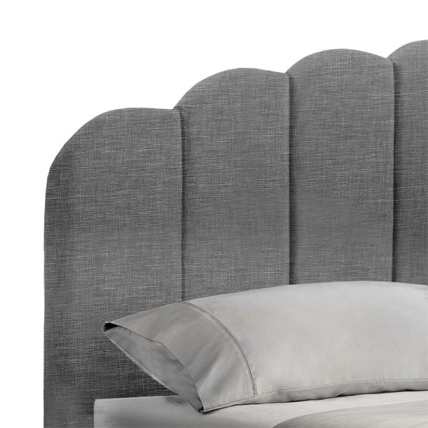 234 000009 4 Double bed Tatiana pakoworld fabric anthracite with storage 160x200cmIndoor furniture > Beds