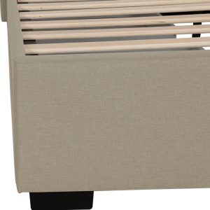 234 000013 3 4 Double bed Veloty pakoworld fabric beige with drawers 150x200cmIndoor furniture > Beds