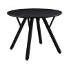 235 000037 5 Giselle chair pakoworld bouclé fabric in black shade 51x52x82cm