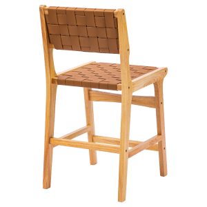 236 000010 2 5 Bar stool Ridley pakoworld wood-pu naturalSPRING OFFERS