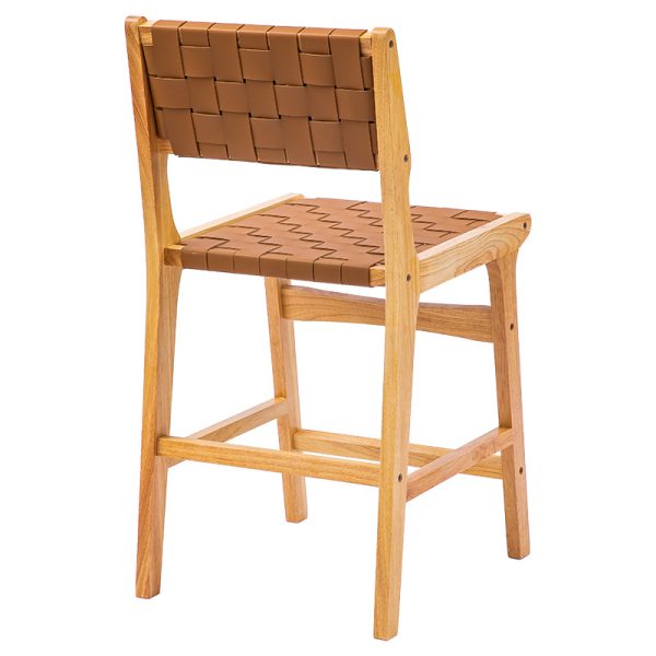 236 000010 2 5 Bar stool Ridley pakoworld wood-pu naturalSPRING OFFERS