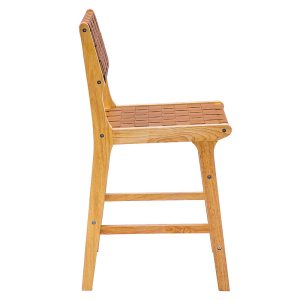 236 000010 3 5 Bar stool Ridley pakoworld wood-pu naturalSPRING OFFERS