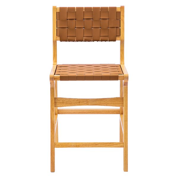 236 000010 4 5 Bar stool Ridley pakoworld wood-pu naturalSPRING OFFERS