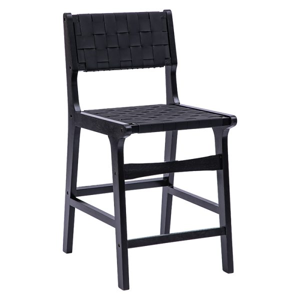 236 000011 5 Bar stool Ridley pakoworld wood-pu blackSPRING OFFERS