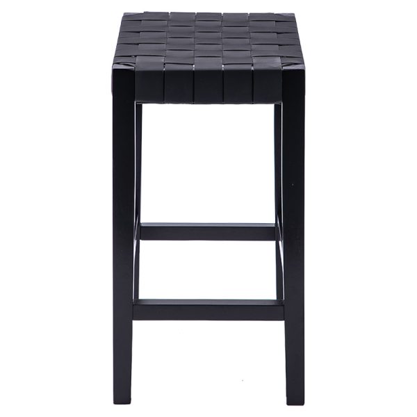 236 000013 2 5 Stool Ridley pakoworld wood-pu black 51x34x61.5cmSPRING OFFERS