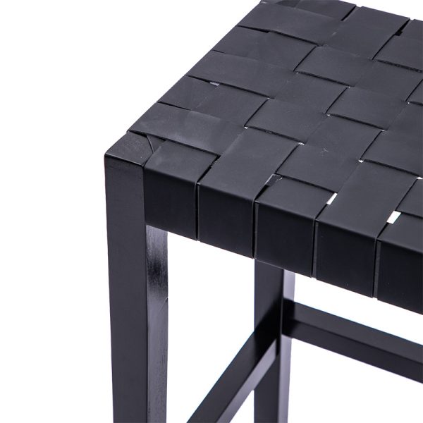 236 000013 3 5 Stool Ridley pakoworld wood-pu black 51x34x61.5cmSPRING OFFERS