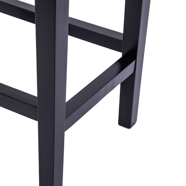 236 000013 4 5 Stool Ridley pakoworld wood-pu black 51x34x61.5cmSPRING OFFERS